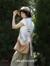 調整可能なショルダーバッグ【ビーチスタイル・パステルシェルデザイン・春夏用】
