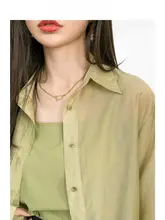 日焼け防止シャツ 女性用 長袖 薄手 高級デザイン感 小規模 フランス風 夏用 アウター トップス