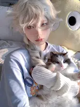 リアルショートカールウィッグ【男女兼用・フルヘッド・ロリータ風・欧風デザイン】