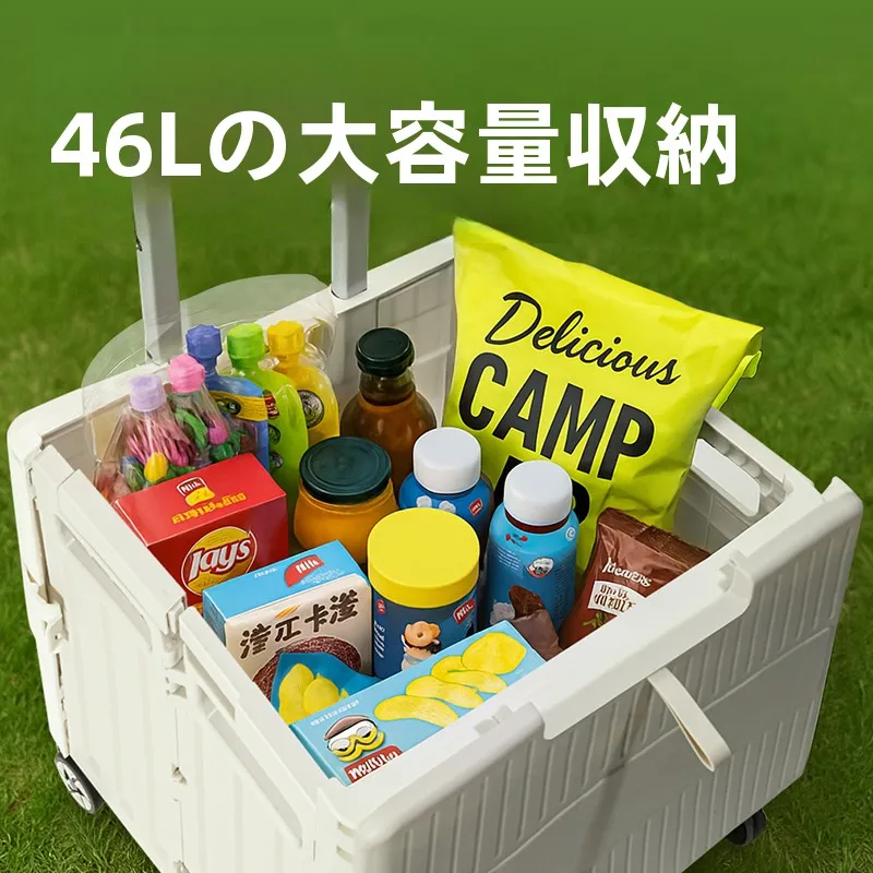 軽量折りたたみショッピングカート：キャンプ用ハンドル付き家庭用の実用性と性能