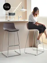 北欧スタイル 高脚バースツール【シンプルデザイン・ステンレス製・カフェ用】