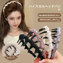 滑り止め付き洗面用ヘアバンド【高い頭頂部デザイン・優雅なスタイル】