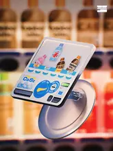 自動販売機スタイルの磁気伸縮式スマホスタンド【対応機種：Apple・Huawei】