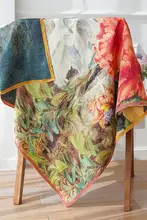 美しい花柄の真絲中式ショール【極上の柔らかさ・母の日ギフトに最適】
