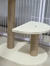 猫用爪柱付きキャットタワー【トンネル・遊び場・縄編み】