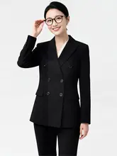 黒のビジネススーツジャケット【レディース・春秋用・面接・通勤・小柄対応】