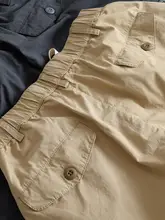 薄手通気性のあるメンズワイドパンツ【多ポケット・カジュアル・ストレート・ゆったりフィット】