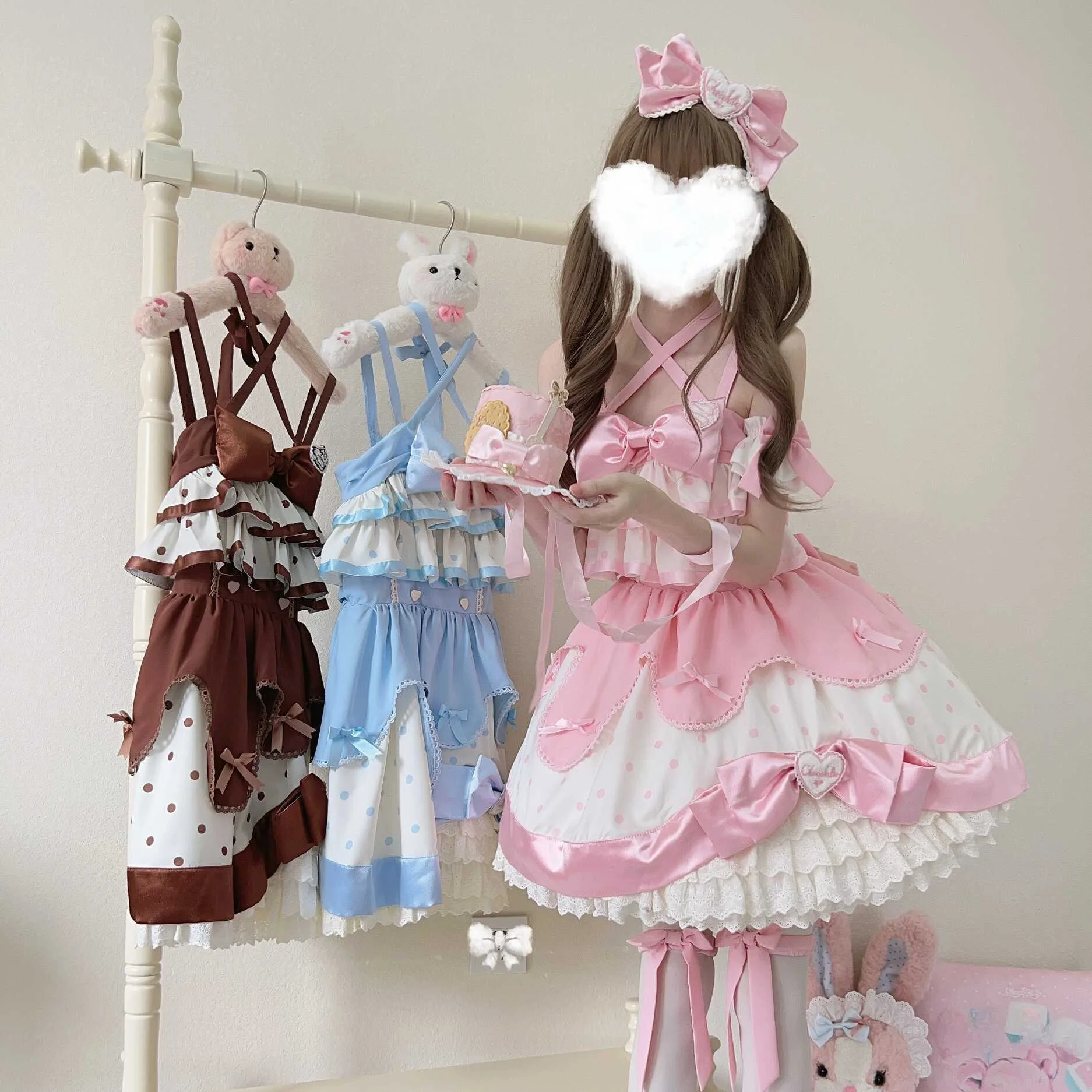 15cmぬい服 プリンセス プレゼント 3歳・4歳女児向け カジュアルなLolita風ジャンパースカート