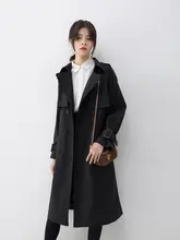 トレンチコート【イギリス風・ダブルブレスト・ウエスト絞り・春用】