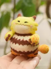 デブドラゴン キーホルダー カップルギフト ウールフェルトDIY材料キット