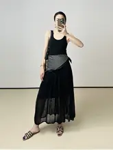 エコ和紙混紡レースデザインのパラソルシルエットスカート