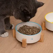 猫用陶器食器【 cuello 保護・防打翻】