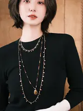 秋冬用！重ね付け可能なデザインのレトロネックレス【スタイリッシュ・小ぶり】