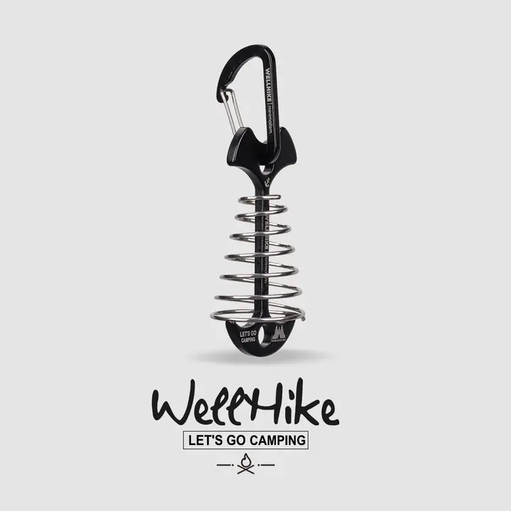 WELLHIKE アルミ合金製 アウトドア用 魚骨型グラウンドピン【テント・風防止・キャンプ用】