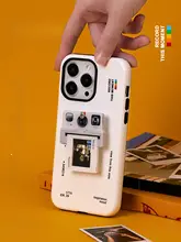 スマホケース チェキ風フレーム スタンド一体型 フィルム風 写真 シンプル インスタ映え 韓流 iPhone対応 クリエイティブ 「Ufology」