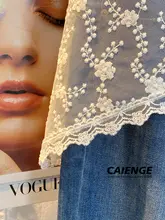 レース付きの女性用ハーフスカート【デニムパンツとの重ね着・トライアングルスカーフ・刺繍ウエストベルト】
