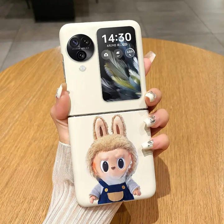 OPPO Find N3 Flip用スマホケース【クリア・男女兼用・折りたたみ式】