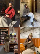 極上の柔らかさの美しいメリノウール ハイネックニット【ゆったりシルエット・普段使いに最適】