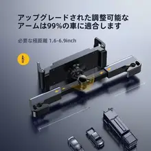 車載用ヘッドレストスマホホルダー【回転式・伸縮可能・タブレット対応】