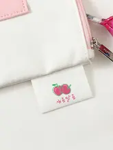 可愛い水蜜桃デザインの手作りエプロンと帽子【フルーツ装飾・居家用】