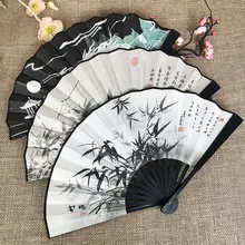 古風デザインの扇子【中国風・舞扇・シルク布・サスペンダー付き】