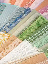 クラフト用メッシュ紙素材セット【DIY・手帳用・シンプルデザイン・レトロスタイル】