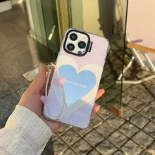 美しいミラー仕上げのスマホケース【ストラップ付き・iPhone対応・女性向け・夏用】