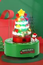 クリスマスツリーのミュージックボックス【スノーマン回転飾り・子供向けギフト】
