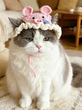 手編みペット帽子【猫用・犬用・ユニバーサルデザイン】