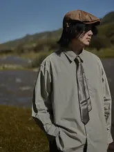 危機青年 ルーズフィットチェック柄長袖シャツ【ユニセックス・秋用】