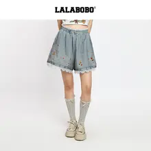 レトロなピクニックスタイルの五分丈ショートパンツ【夏用・高身長効果・脚長デザイン】（セットアップ対応）