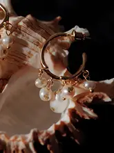 フレンンテージスタイルのバロックパールフリンジイヤリング【極上の柔らかさ・オリジナルデザイン】