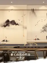 竹製ロールカーテン【新中式デザイン・茶室・書斎用・遮光・間仕切り】