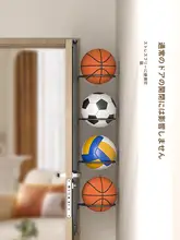 ボール収納ラック 壁掛け 穴あけ不要 ドア裏 家庭用 バスケットボール サッカーボール バレーボール