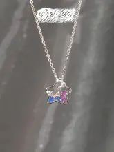 願い星デザインのネックレス【可愛い瓶型ペンダント・S925純銀製】