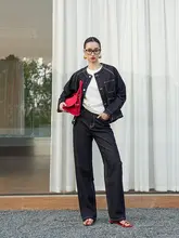 ハンプ混紡のトレンディなジャケットとストレートパンツ【カラーコンビネーション・セットアップ対応】