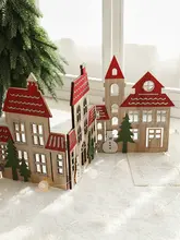 クリスマスツリーの脚 装飾品 欧式木製栅欄 窓台の配置