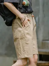 カーキ色の女性用ワークショーツ【夏用・ラフなフィット・ショートパンツ】