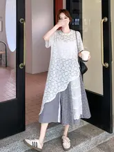 不規則レース切替の2点コーデ【トレンド・重ね着・ミニスカート】（セットアップ対応）
