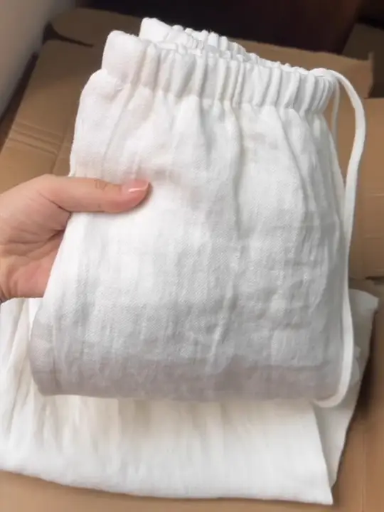 デザイナー製品 高細支アマホワイトパンツ【女性用・夏用・快適通気・ワイドレッグ】