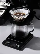 高精度デジタルコーヒースケール【家庭用・スマート手動抽出・タイマー機能付き】