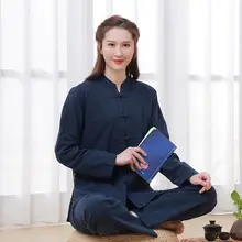 男女兼用 中華風春秋用コットン唐装【盤扣デザイン・復古スタイル・茶服】（セットアップ対応）