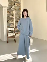 浅い青のパッチワークパーカーとスカート【春秋用・スタイル・セットアップ対応】