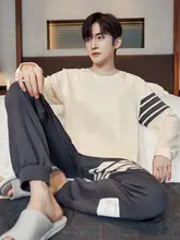 男性用パジャマ【コットンモダール・夏用・長袖・ウェア・大きいサイズ】（セットアップ対応）