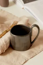 陶器製コーヒーマグカップ【侘寂風・家庭用・ミルクやお茶に最適】