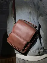 ハンドメイドのレトロなメンズショルダーバッグ【本革・カジュアルデザイン・斜め掛け・肩掛けOK】