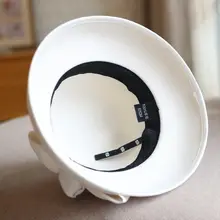 ウールフェルト製 ヴィンテージ風 バタフライリボン付き レディースフィッシャーハット【調節可能・秋冬用】