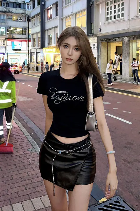 黒色 ショルダータック Tシャツ レディース【夏用・スリムフィット・短袖・リボンデザイン】