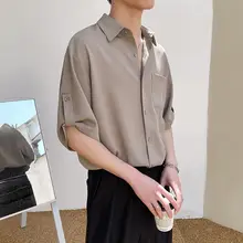 メンズ 春秋用 フィット 無地 白シャツ【長袖・カジュアル・通気性】