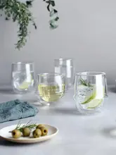 二重構造ガラスカップ【ジュース・冷たい飲み物・耐熱・コーヒー用】